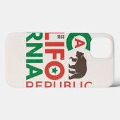 Kalifornien mit Grizzy-Bären-Logo Case-Mate iPhone Hülle (Rückseite (Horizontal))