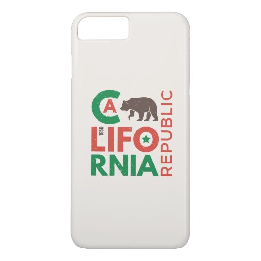 Kalifornien mit Grizzy-Bären-Logo Case-Mate iPhone Hülle (Rückseite)