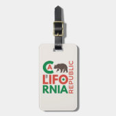 Kalifornien mit Grizzy-Bären-Logo Gepäckanhänger (Vorderseite vertikal)