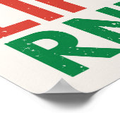 Kalifornien mit Grizzy-Bären-Logo Poster (Ecke)