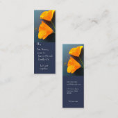 Kalifornien-Mohn im blauen Hintergrund Mini Visitenkarte (Vorne/Hinten)