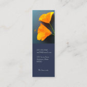 Kalifornien-Mohn im blauen Hintergrund Mini Visitenkarte (Rückseite)