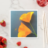 Kalifornien-Mohn in Blau Serviette (Beispiel)