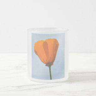Kalifornien Mohn Silhouette Mattglastasse