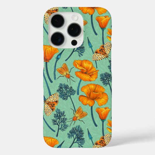Kalifornien-Mohn und -Jade Case-Mate iPhone Hülle (Rückseite)