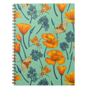 Kalifornien-Mohn und -Jade Notizblock