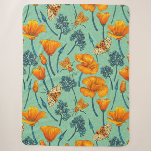 Kalifornien-Mohn und -Jade Sherpadecke