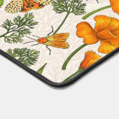 Kalifornien-Mohn und -Motten auf weiß 2 Schreibtischunterlage (Ecke)