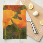 Kalifornien-Mohnblume impasto Geschirrtuch (Viertel Falte)