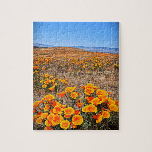 Kalifornien-Mohnblume stellt - Blumen - 8x10 - 110 Puzzle