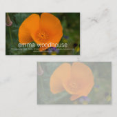 Kalifornien-Mohnblume Visitenkarte (Vorne/Hinten)