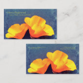 Kalifornien-Mohnblumen auf Blau Telefonnummerkarte (Vorne/Hinten)