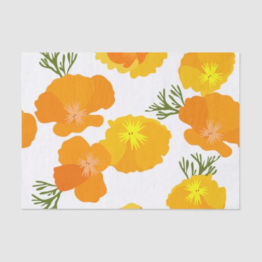 Kalifornien-Mohnblumen-Seidenpapier Seidenpapier (Vorderseite)