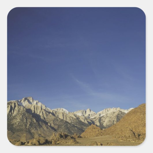 Kalifornien, Mount Whitney, Inyo National Forest Quadratischer Aufkleber (Vorderseite)