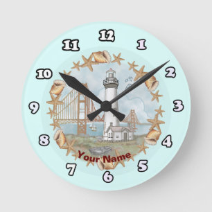 Kalifornien Muscheln Leuchtturm Uhr
