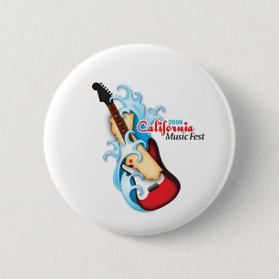 Kalifornien-Musikfest-"offizieller" Knopf Button