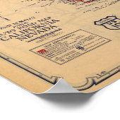 Kalifornien, Nevada Poster (Ecke)