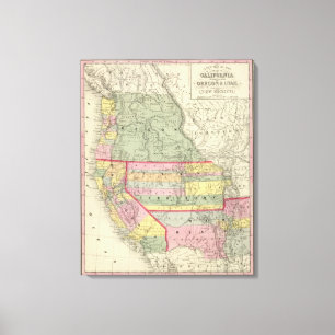 Kalifornien, Oregon, Utah, New Mexiko 3 Leinwanddruck