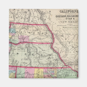 Kalifornien, Oregon, Washington, Utah, New Mexico Magnet