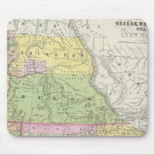Kalifornien, Oregon, Washington, Utah, New Mexico Mousepad