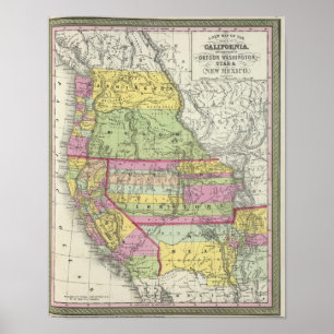 Kalifornien, Oregon, Washington, Utah, New Mexico  Poster