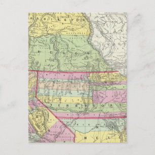 Kalifornien, Oregon, Washington, Utah, New Mexico Postkarte