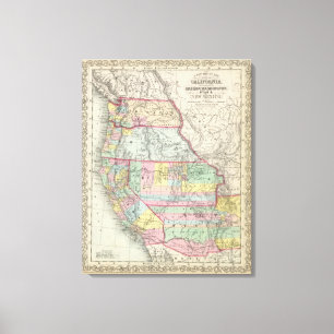 Kalifornien, Oregon, Washington, Utah, New Mexiko Leinwanddruck