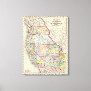 Kalifornien, Oregon, Washington, Utah, New Mexiko Leinwanddruck