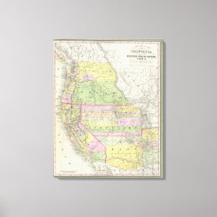 Kalifornien, Oregon, Washington, Utah, New Mexiko Leinwanddruck