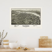 Kalifornien, PA Panorama Karte - 1902 Poster (Küche)