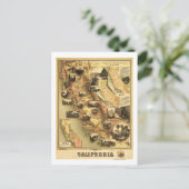 Kalifornien Panorama Karte (Stehend Vorderseite)