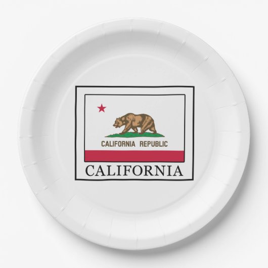 Kalifornien Pappteller (Vorderseite)