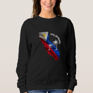 Kalifornien Philippinische Flagge Filipino Souveni Sweatshirt