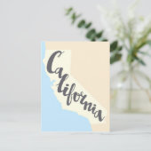 Kalifornien Pinselbriefe mit Silhouette Karte (Stehend Vorderseite)