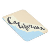 Kalifornien Pinselbriefe mit Silhouette Karte Magnet (Rechte Seite)