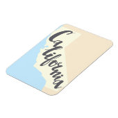 Kalifornien Pinselbriefe mit Silhouette Karte Magnet (Linke Seite)