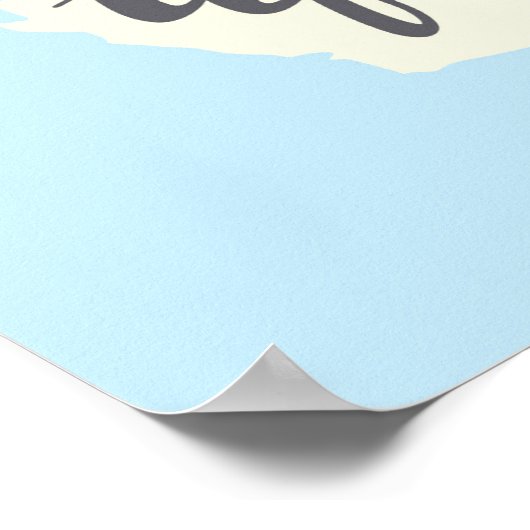 Kalifornien Pinselbriefe mit Silhouette Karte Poster (Ecke)