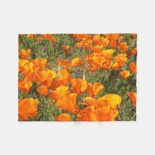 Kalifornien Poppies Fleece Blanket (Vorderseite (Horizontal))