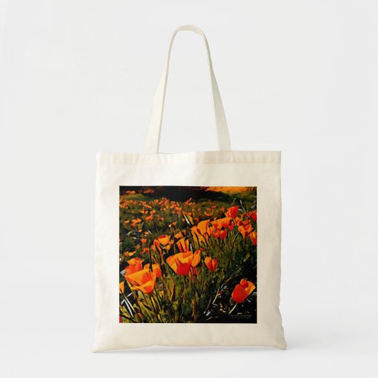 Kalifornien Poppies / Orangefarbene Blume / Wildbl Tragetasche (Vorne)