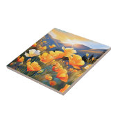 Kalifornien-Populationen auf einer hellen und ruhi Fliese (Seite)