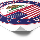 Kalifornien Poster (Ecke)