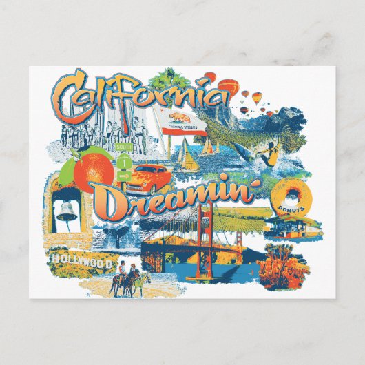 Kalifornien Postkarte (Vorderseite)