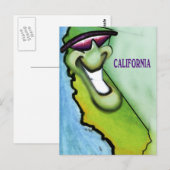 Kalifornien Postkarte (Vorne/Hinten)