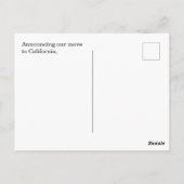 Kalifornien Postkarte (Rückseite)
