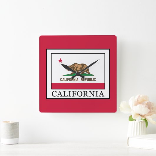 Kalifornien Quadratische Wanduhr (Zuhause)