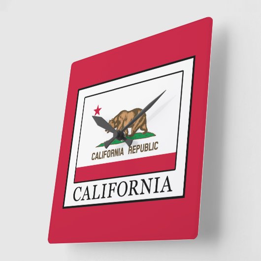 Kalifornien Quadratische Wanduhr (Winkel)