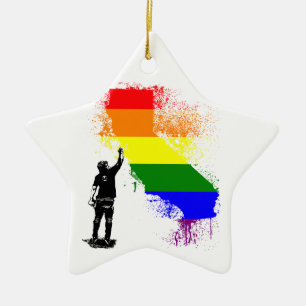 Kalifornien-Regenbogen Keramikornament