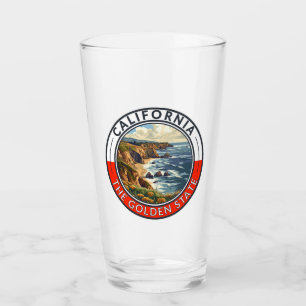 Kalifornien Reise Kunst Abzeichen Glas
