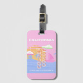 Kalifornien, Reisekunst, Preppy Gepäckanhänger (Vorderseite Vertikal)