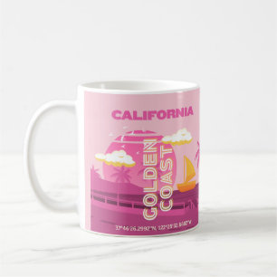 Kalifornien, Reisemöglichkeiten, Preppy, Pink Kaffeetasse